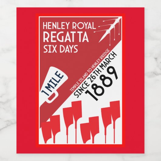 British River Thames Regatta Weinetikett (Einzelnes Label)