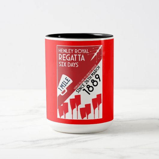 British River Thames Regatta Zweifarbige Tasse (Mittel)