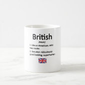 British Roots Great Britain Flag Britisches Erbe Kaffeetasse (Mittel)