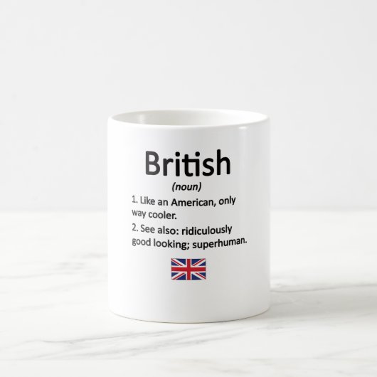 British Roots Great Britain Flag Britisches Erbe Kaffeetasse (Mittel)