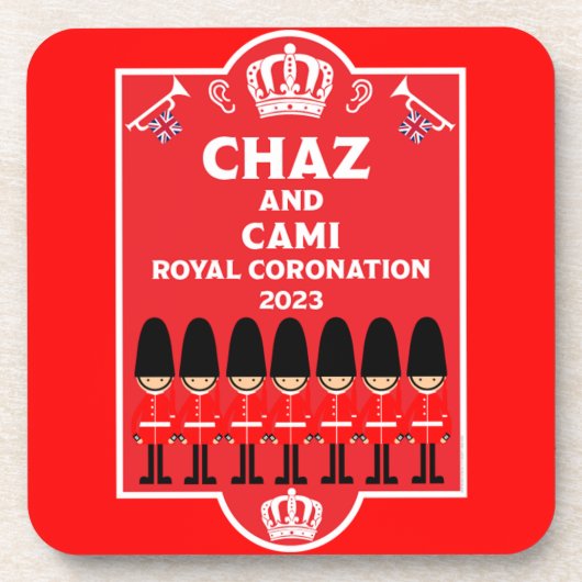 British Royal Coronation King Charles III Getränkeuntersetzer (Vorderseite)