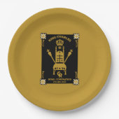 British Royal Coronation King Charles III Pappteller (Vorderseite)