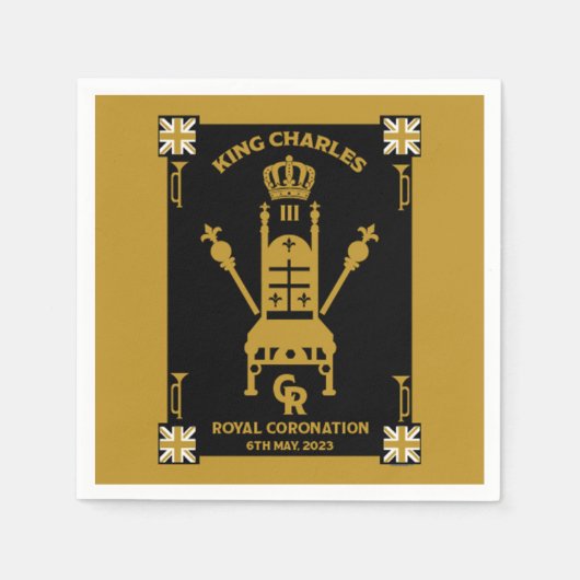 British Royal Coronation King Charles III Serviette (Vorderseite)