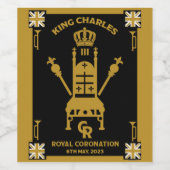 British Royal Coronation King Charles III Weinetikett (Einzelnes Label)