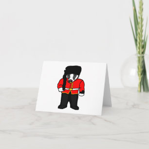 British Royal Guard UK Badger Beefeater Cartoon Karte