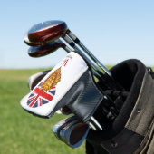 BRITISH Royal Lion Crown Golf Head Cover Headcover (In Situ)