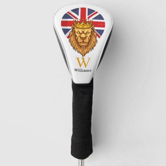 BRITISH Royal Lion Monogram Golf Head Cover Headcover (Vorderseite)