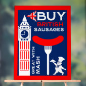 British Sausages Food Nostalgie Acrylschild (Neutral)