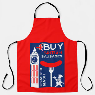 British Sausages Food Nostalgie Schürze