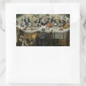 British Scrooge Queen Victoria Weihnachtsessen Rechteckiger Aufkleber (Tasche)