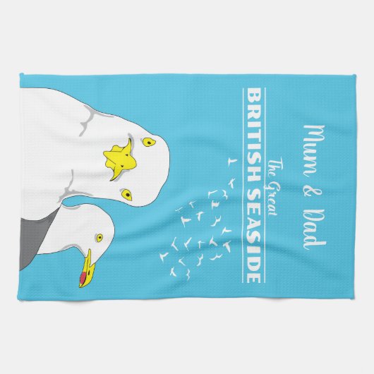 British Seaside Devon und Cornwall Souvenir Handtuch (Horizontal)