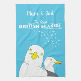 British Seaside Devon und Cornwall Souvenir Handtuch