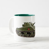 British Sherman VC Firefly-Panzer Zweifarbige Tasse (Vorderseite Links)