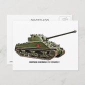 British Sherman VC Firefly Tank Postkarte (Vorne/Hinten)