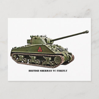 British Sherman VC Firefly Tank Postkarte
