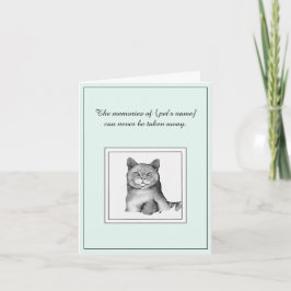 British Shorthair Beileid Cat Card Karte