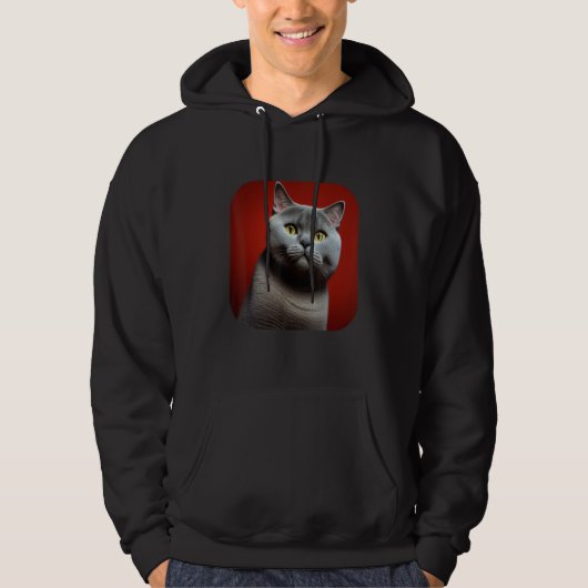 British Shorthair Cat 4 Hoodie (Vorderseite)