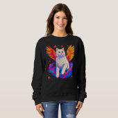 British Shorthair Cat Angel Wings Sweatshirt (Vorne ganz)