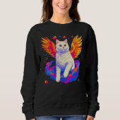 British Shorthair Cat Angel Wings Sweatshirt (Vorderseite)