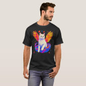 British Shorthair Cat Angel Wings T-Shirt (Vorne ganz)