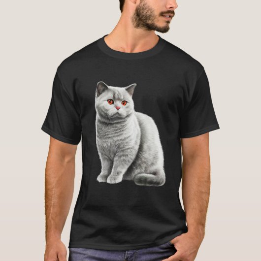 British Shorthair Cat Cat T-Shirt (Vorderseite)