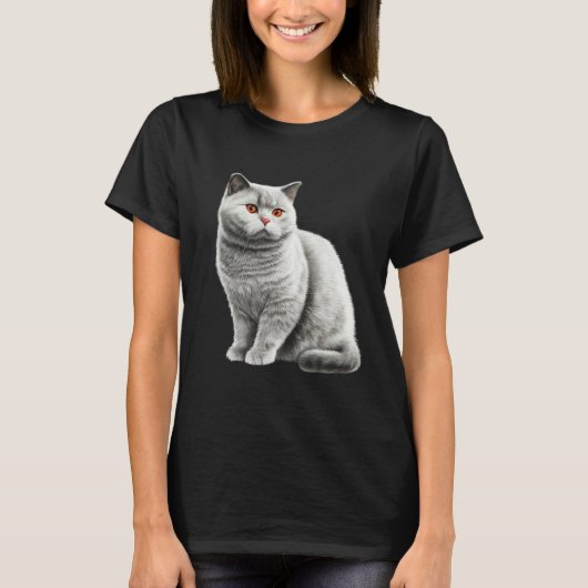 British Shorthair Cat Cat T-Shirt (Vorderseite)