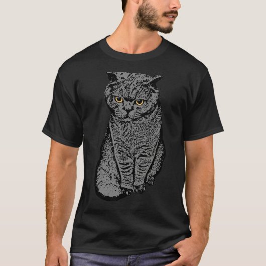 British Shorthair Cat Feline Meow Kitty Tomcat An T-Shirt (Vorderseite)