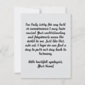British Shorthair Cat Kitty - Back Apology Card (Rückseite)