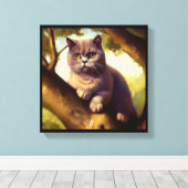 British Shorthair Cat Leinwanddruck (Insitu (Holzboden))