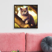 British Shorthair Cat Leinwanddruck (Insitu (Wohnzimmer))
