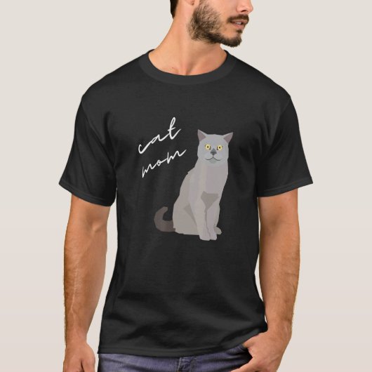 British Shorthair Cat Mom For Cat T-Shirt (Vorderseite)