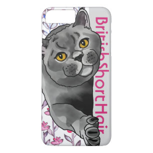 British Shorthair Cat + Name des Tieres Case-Mate iPhone Hülle