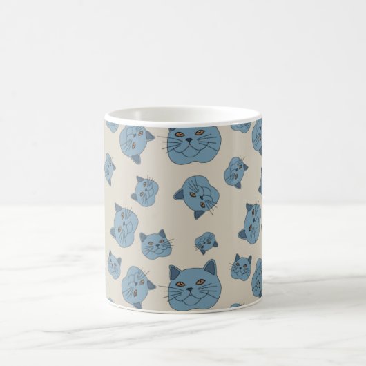 British Shorthair Cat Pattern Kaffeetasse (Mittel)