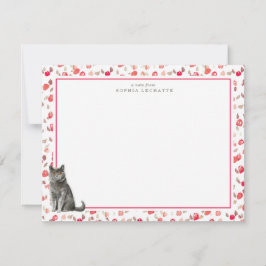 British Shorthair Cat Personalisiert Stationery Mitteilungskarte