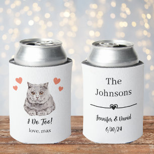 British Shorthair Cat Pet Wedding Can Cooler Gefal Dosenkühler