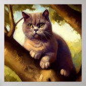 British Shorthair Cat Poster (Vorne)