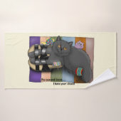 British Shorthair Cat Sandals Funny Niedlich Badehandtuch (Badehandtuch)