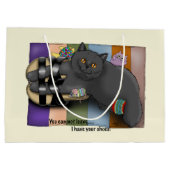 British Shorthair Cat Sandals Funny Niedlich Große Geschenktüte (Rückseite)