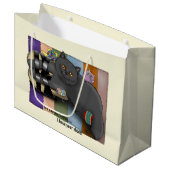 British Shorthair Cat Sandals Funny Niedlich Große Geschenktüte (Vorderseite Schrägansicht)