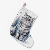 British Shorthair Cat Weihnachts-Weihnachtsfeierta Kleiner Weihnachtsstrumpf (Vorderansicht (hängend))