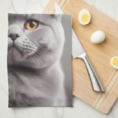 British Shorthair Christmas Geschirrtuch (Viertel Falte)