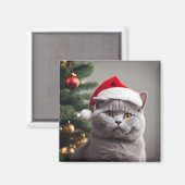 British Shorthair Christmas Magnet (Vorderseite/Rückseite)