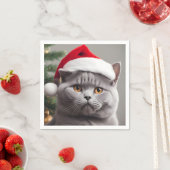British Shorthair Christmas Serviette (Beispiel)