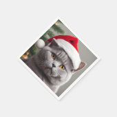 British Shorthair Christmas Serviette (Ecke)