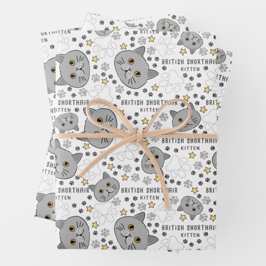 British Shorthair Geschenkpapier Set (Beispiel)