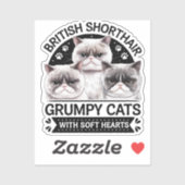 British Shorthair Grumpy Cats Aufkleber (Blatt)