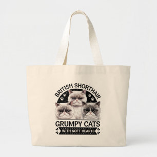 British Shorthair Grumpy Cats Jumbo Stoffbeutel