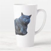 British Shorthair Kitty Cat Lay auf Seite Milchtasse (Rechts)