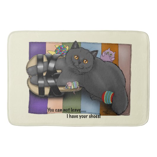 British Shorthair Sandals Funny Niedlich Badematte (Vorderseite)