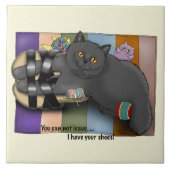 British Shorthair Sandals Funny Niedlich Fliese (Vorderseite)